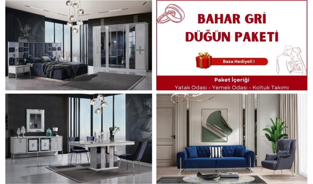 Bahar Gri Düğün Paketi